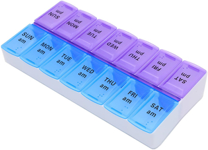 Nuovo distributore di pillole settimanale per farmaci con pulsante