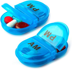 Mini dispenser di pillole giornaliero in plastica premium per olio di pesce