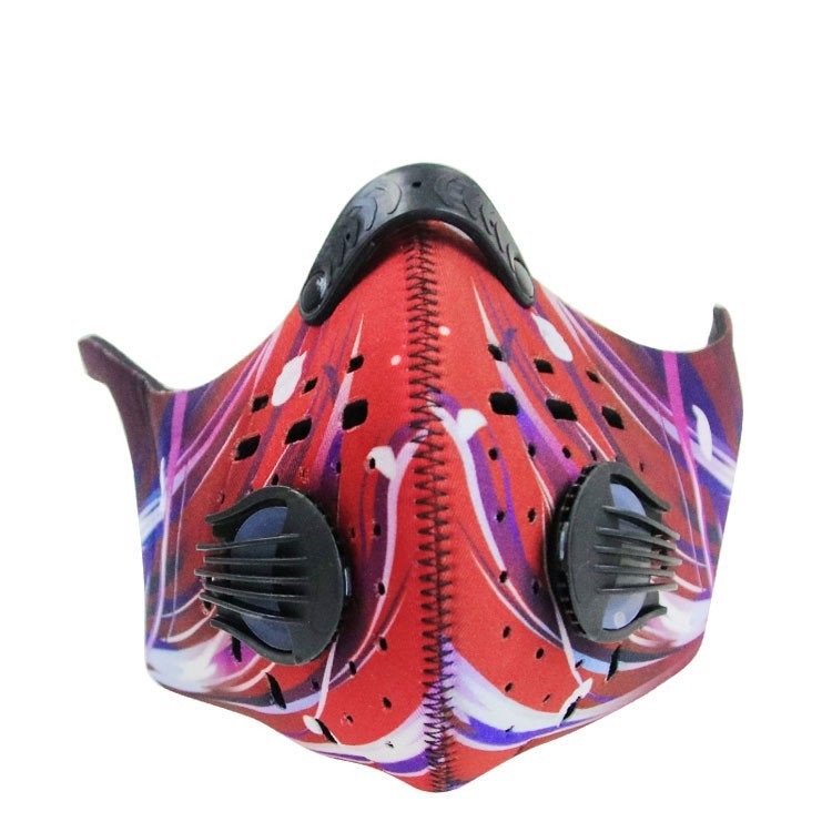 Maschera respiratoria sportiva regolabile con filtri per il ciclismo